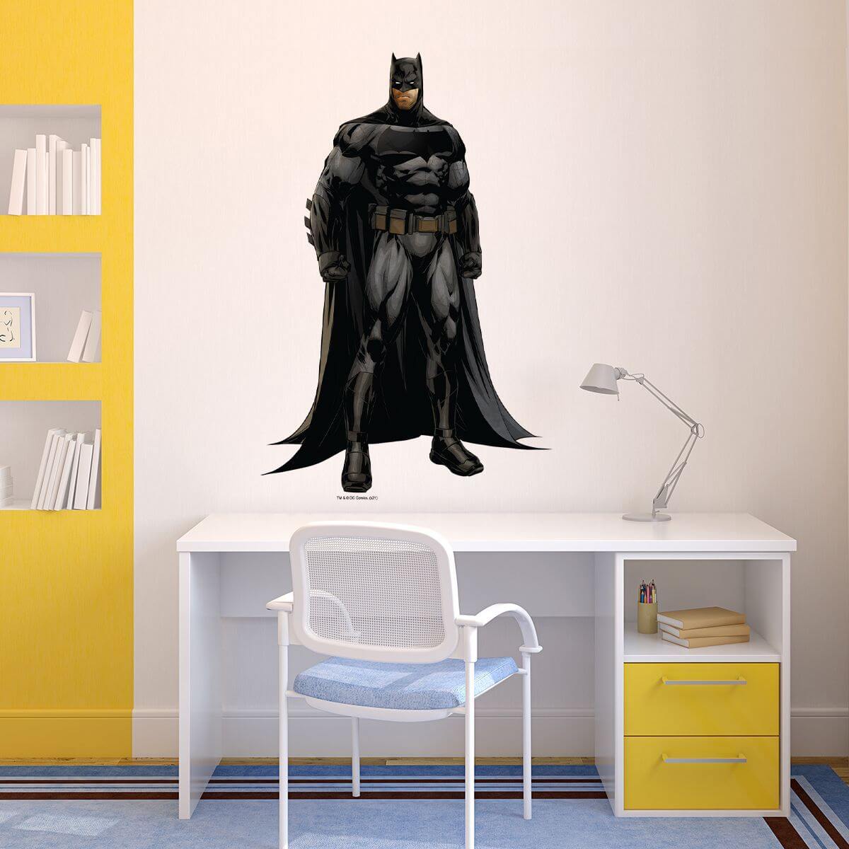 Kismet Decals Batman Guardian of Gotham Licensed Wall Sticker - Easy DIY Justice League Home & Room Decor Wall Art - Kismet Decals