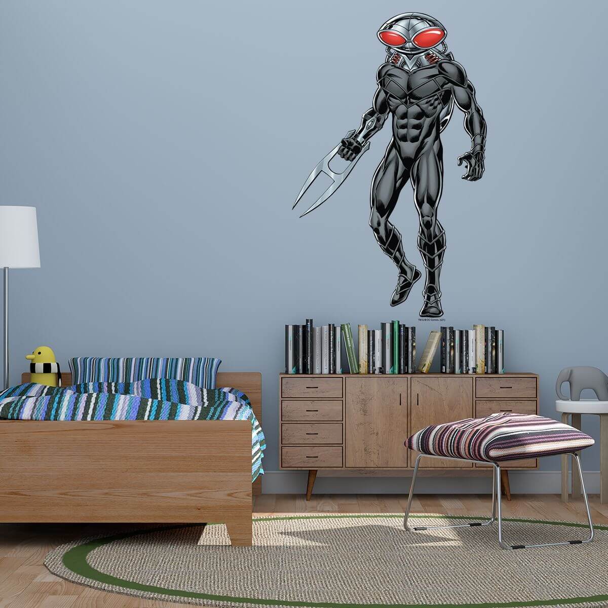 Kismet Decals Black Manta Vengeful Licensed Wall Sticker - Easy DIY Justice League Home & Room Decor Wall Art - Kismet Decals