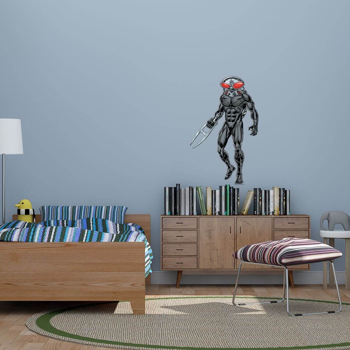 Kismet Decals Black Manta Vengeful Licensed Wall Sticker - Easy DIY Justice League Home & Room Decor Wall Art - Kismet Decals