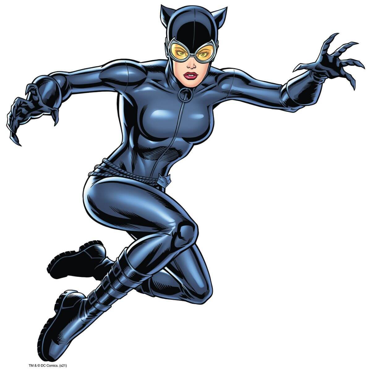Kismet Decals Catwoman Leap Attack Licensed Wall Sticker - Easy DIY Justice League Home & Room Decor Wall Art - Kismet Decals