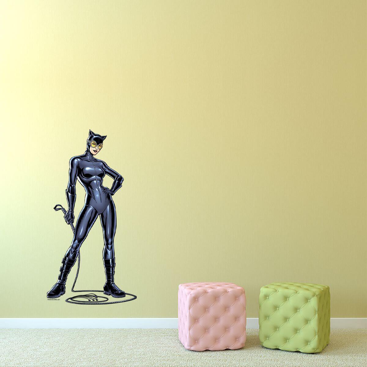Kismet Decals Catwoman Vigilante Licensed Wall Sticker - Easy DIY Justice League Home & Room Decor Wall Art - Kismet Decals