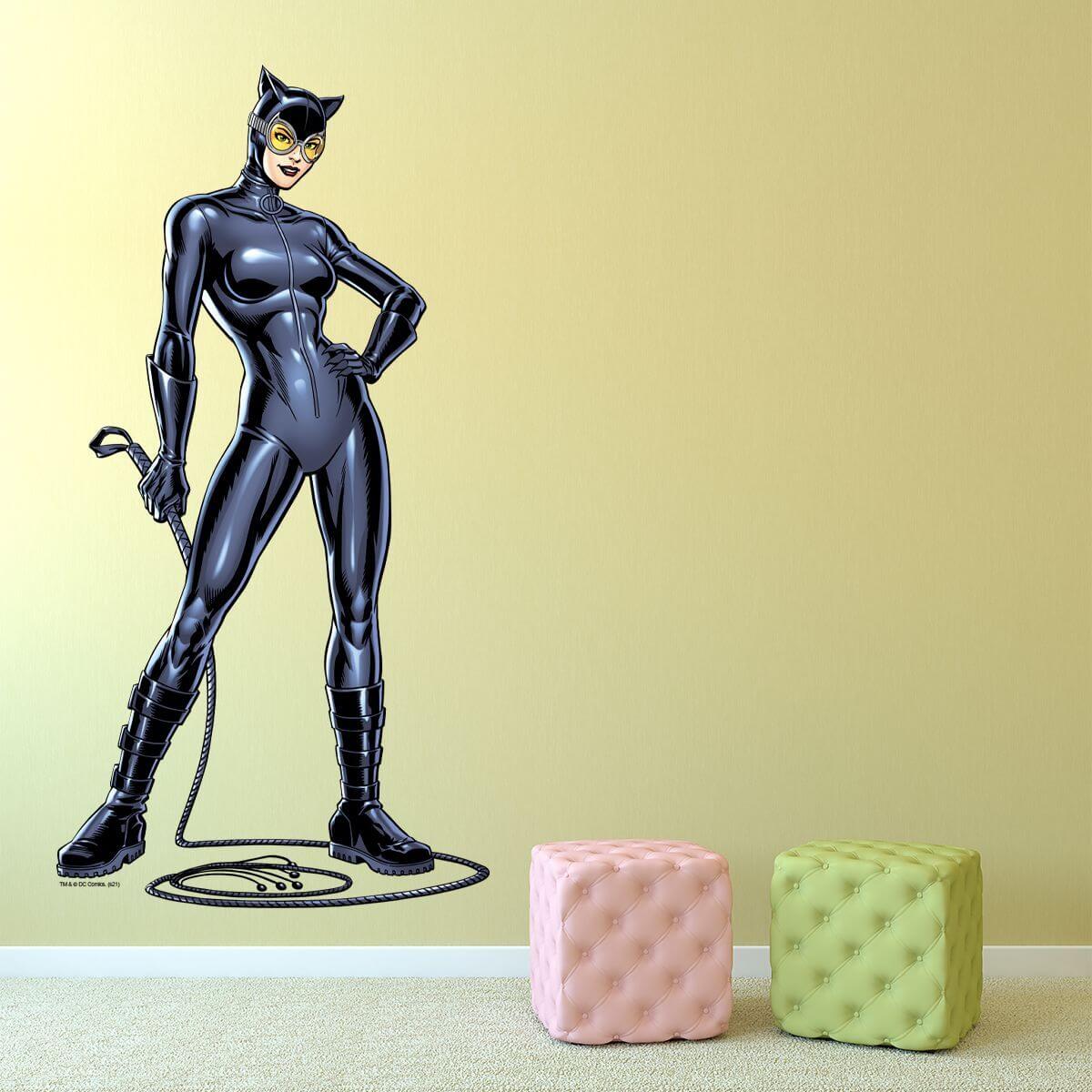 Kismet Decals Catwoman Vigilante Licensed Wall Sticker - Easy DIY Justice League Home & Room Decor Wall Art - Kismet Decals