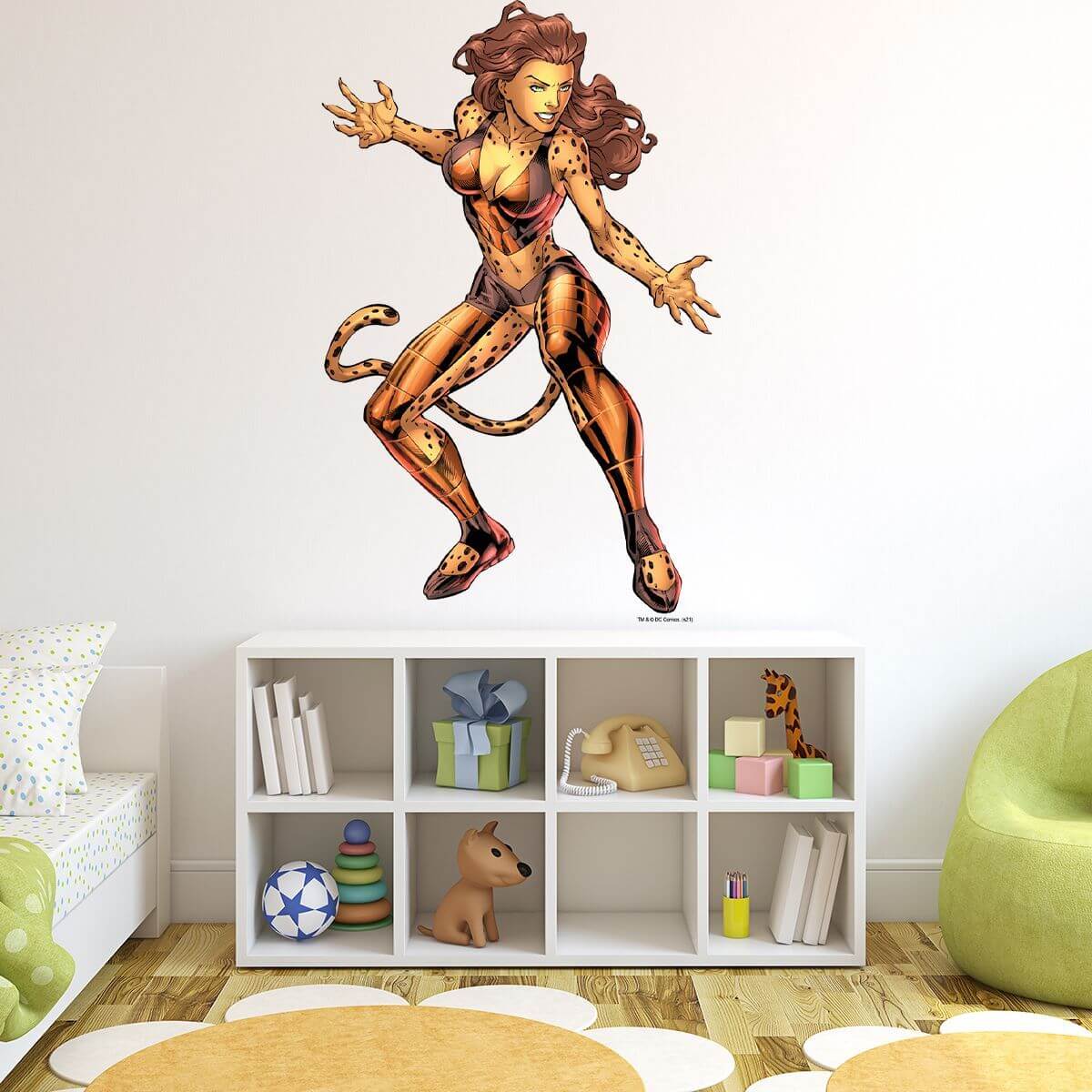 Kismet Decals Cheetah Malicious Cat Licensed Wall Sticker - Easy DIY Justice League Home & Room Decor Wall Art - Kismet Decals
