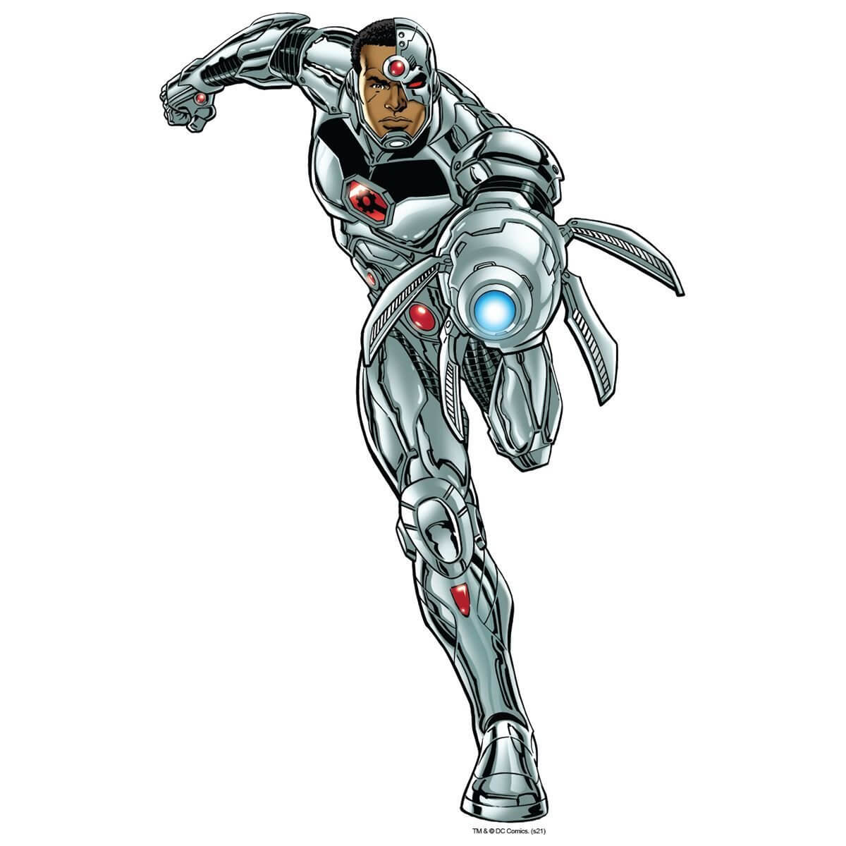 Kismet Decals Cyborg Charge Attack Licensed Wall Sticker - Easy DIY Justice League Home & Room Decor Wall Art - Kismet Decals