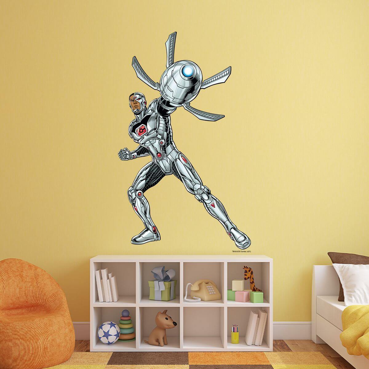 Kismet Decals Cyborg Ready for Combat Licensed Wall Sticker - Easy DIY Justice League Home & Room Decor Wall Art - Kismet Decals