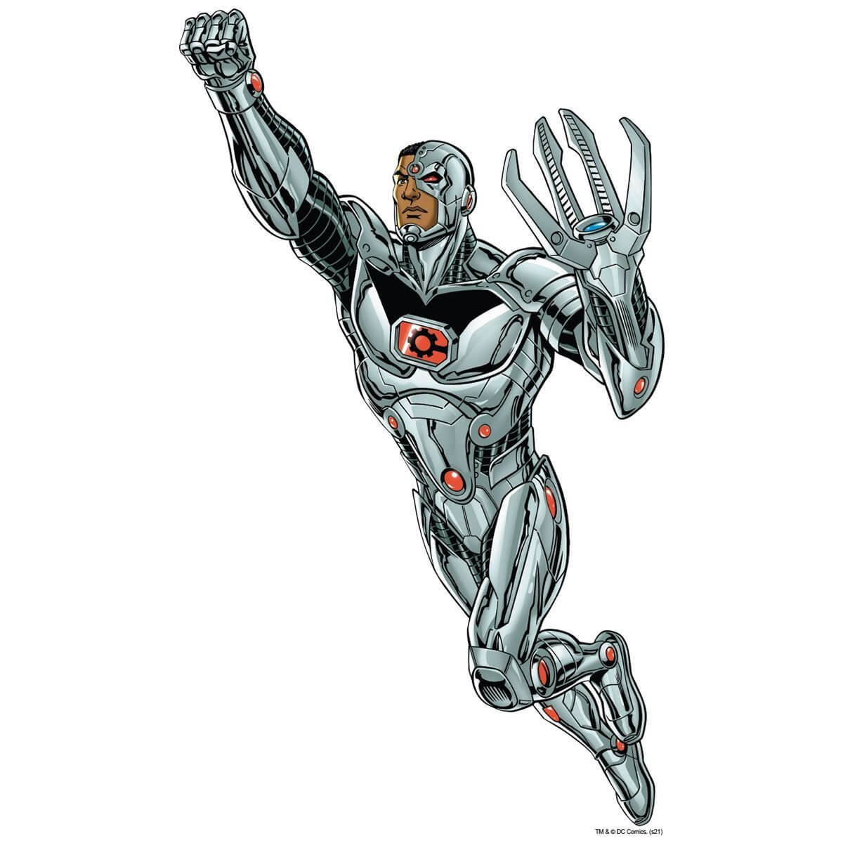 Kismet Decals Cyborg Take Flight Licensed Wall Sticker - Easy DIY Justice League Home & Room Decor Wall Art - Kismet Decals