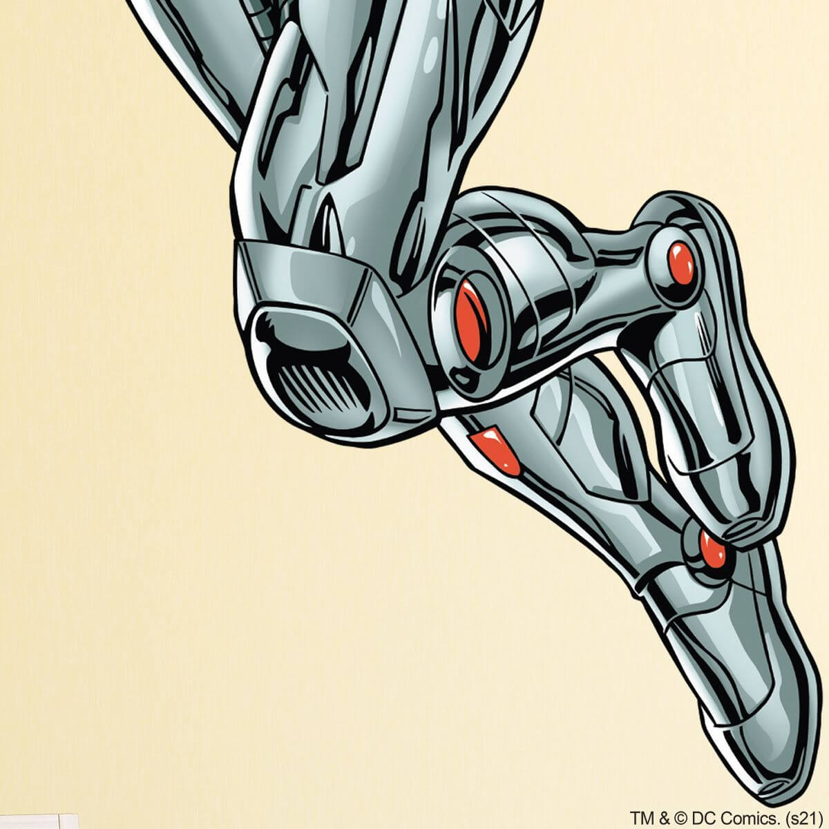Kismet Decals Cyborg Take Flight Licensed Wall Sticker - Easy DIY Justice League Home & Room Decor Wall Art - Kismet Decals
