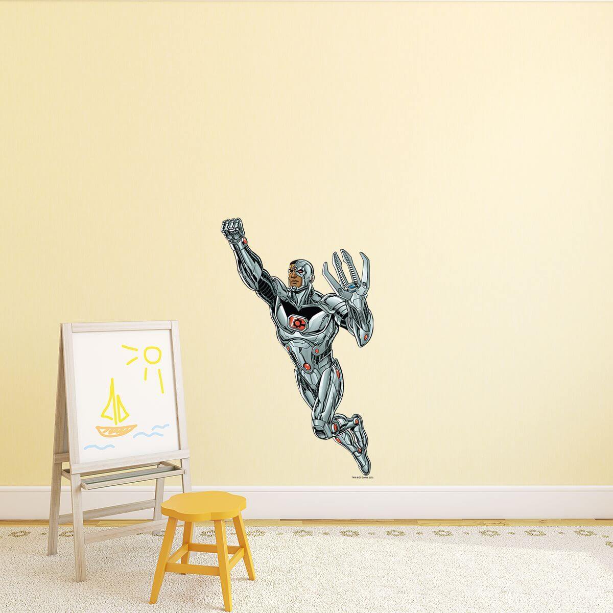 Kismet Decals Cyborg Take Flight Licensed Wall Sticker - Easy DIY Justice League Home & Room Decor Wall Art - Kismet Decals