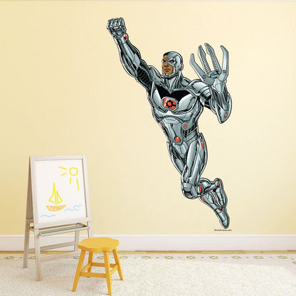 Kismet Decals Cyborg Take Flight Licensed Wall Sticker - Easy DIY Justice League Home & Room Decor Wall Art - Kismet Decals