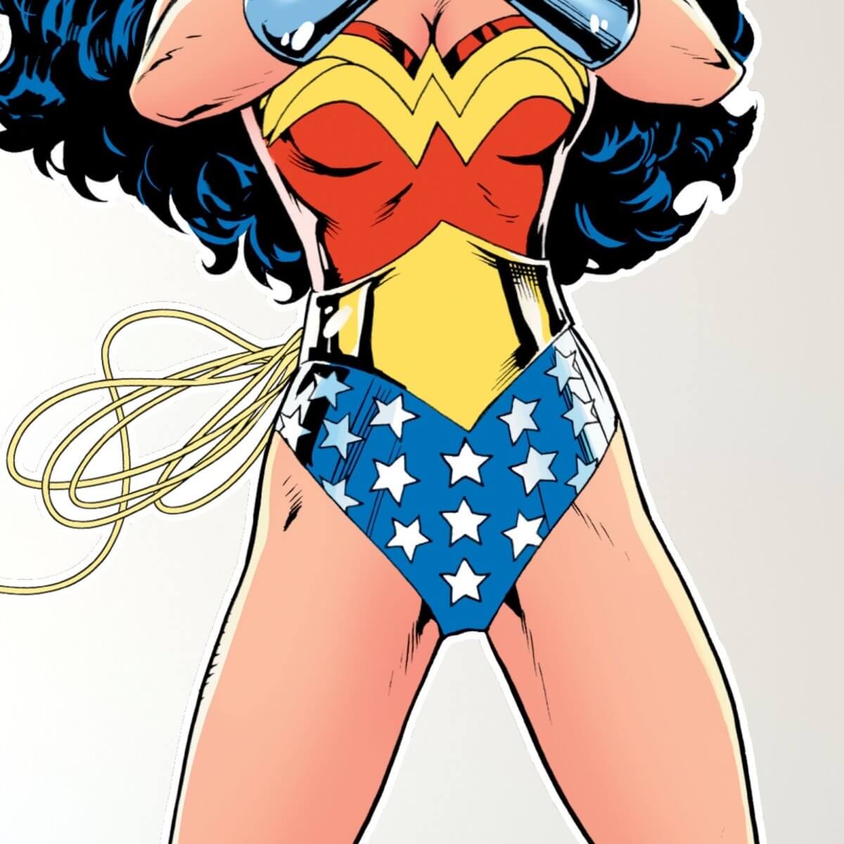 Kismet Decals Evolution of Wonder Woman Original Artwork 1987 Officially Licensed Wall Sticker - Easy DIY DC Comics Home, Kids or Adult Bedroom, Office, Living Room Decor Wall Art - Kismet Decals