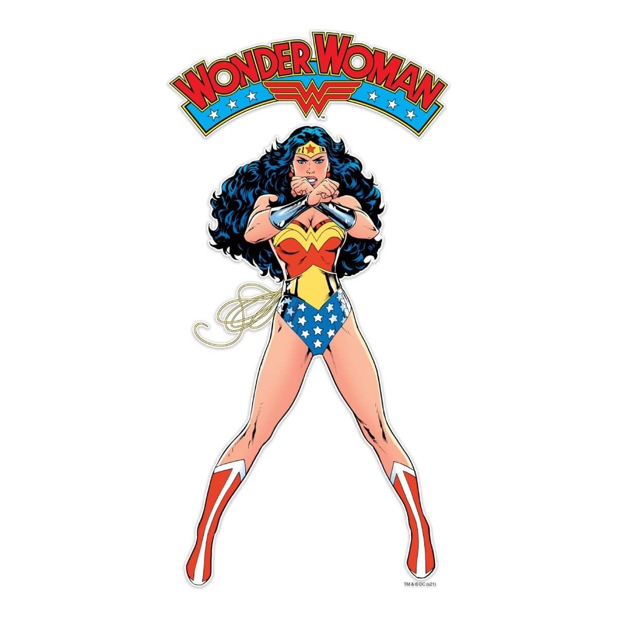 Kismet Decals Evolution of Wonder Woman Original Artwork 1987 Officially Licensed Wall Sticker - Easy DIY DC Comics Home, Kids or Adult Bedroom, Office, Living Room Decor Wall Art - Kismet Decals
