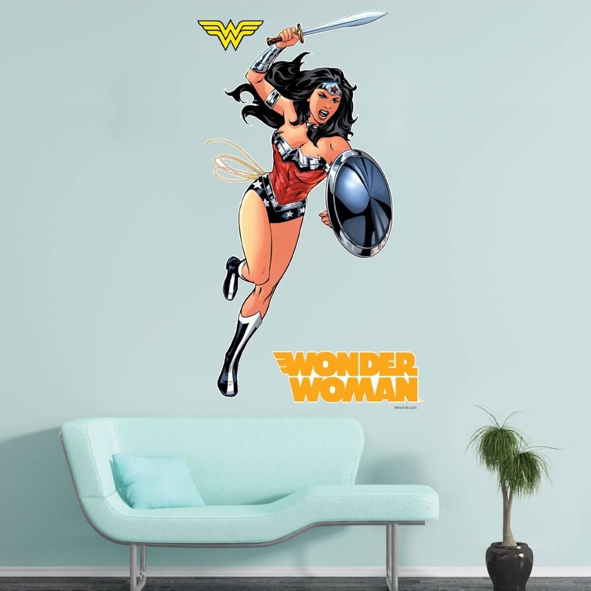 Kismet Decals Evolution of Wonder Woman Original Artwork 2011 Officially Licensed Wall Sticker - Easy DIY DC Comics Home, Kids or Adult Bedroom, Office, Living Room Decor Wall Art - Kismet Decals