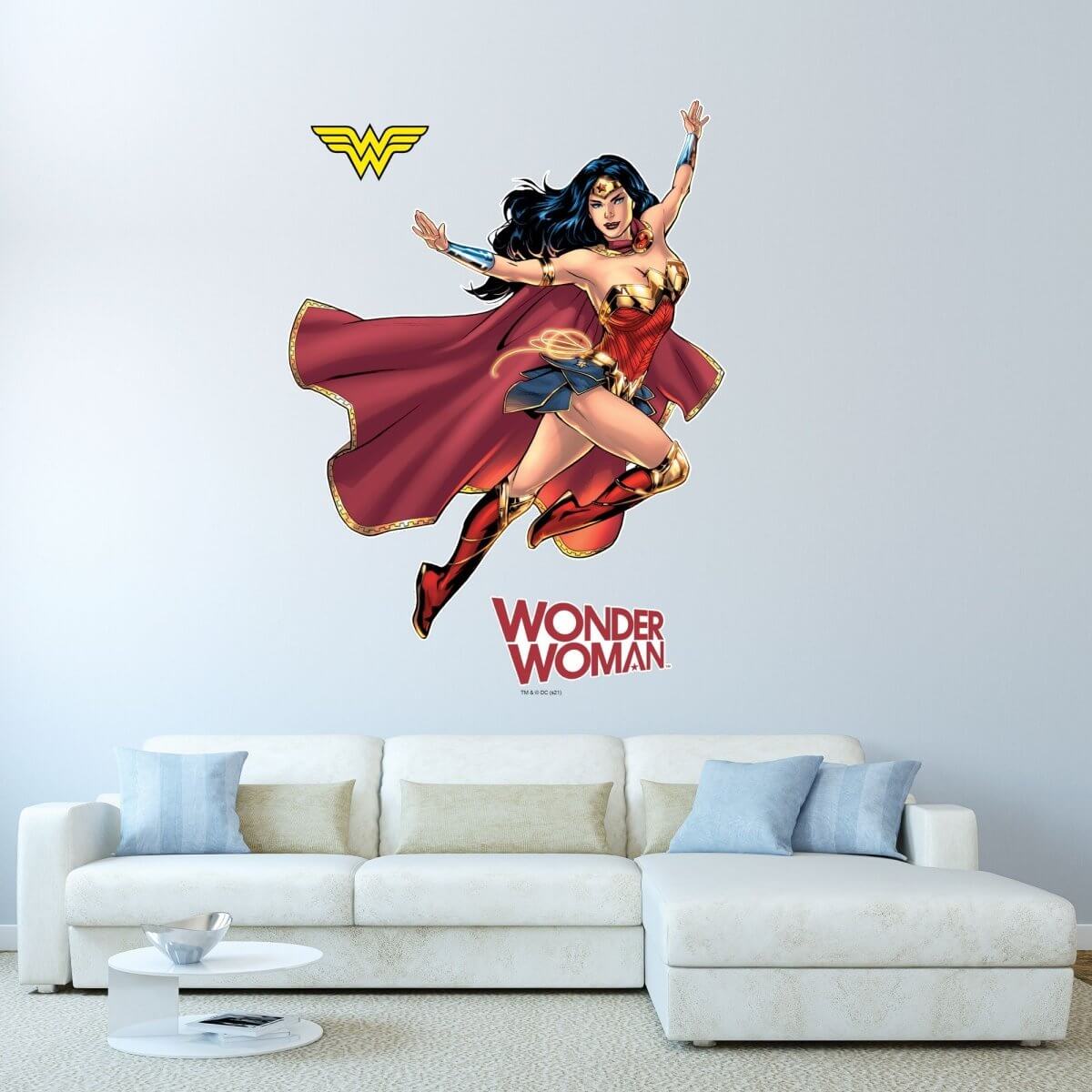Kismet Decals Evolution of Wonder Woman Original Artwork 2016 Officially Licensed Wall Sticker - Easy DIY DC Comics Home, Kids or Adult Bedroom, Office, Living Room Decor Wall Art - Kismet Decals
