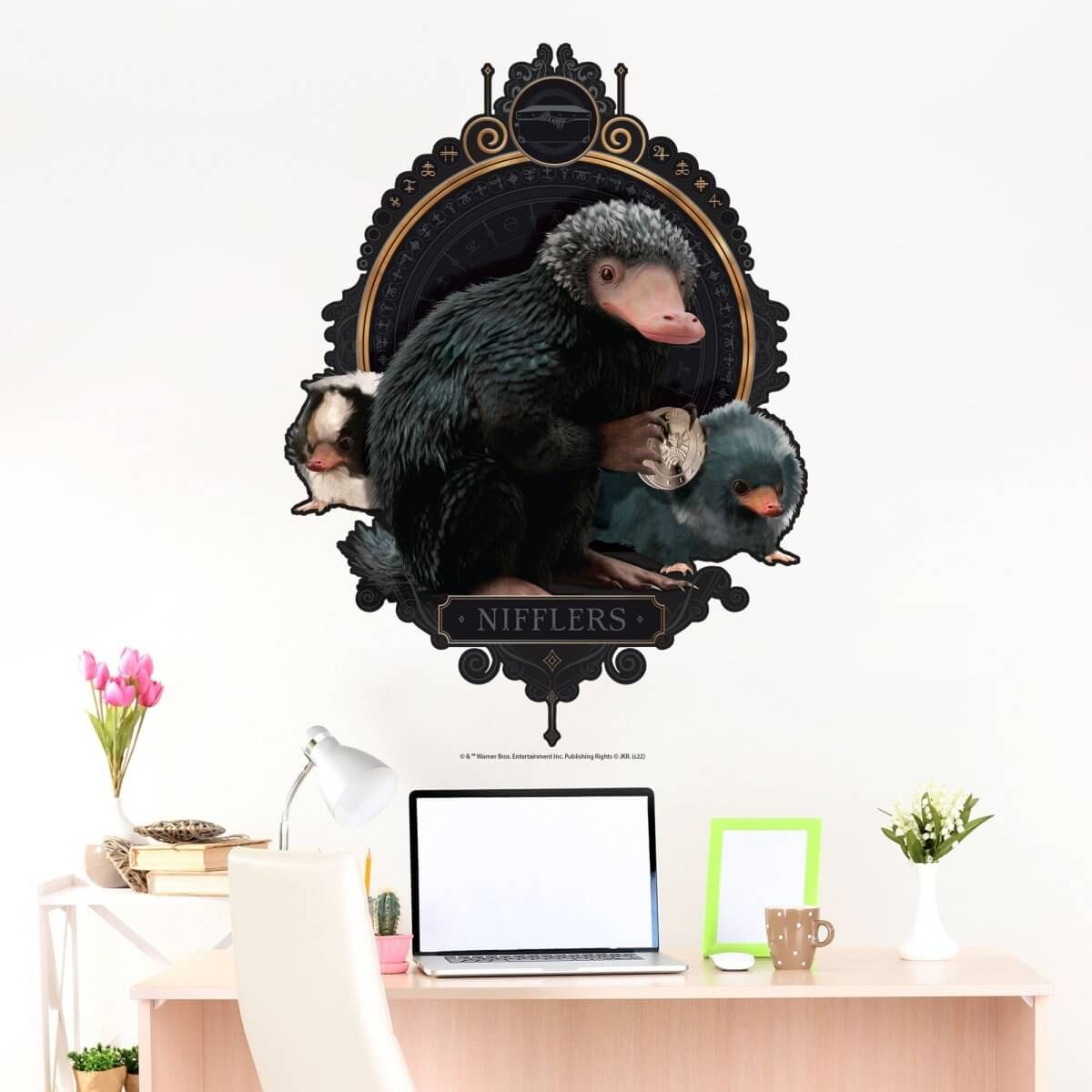 Kismet Decals Fantastic Beasts Nifflers Licensed Wall Sticker - Easy DIY Home & Kids Room Decor Wall Decal Art - Kismet Decals