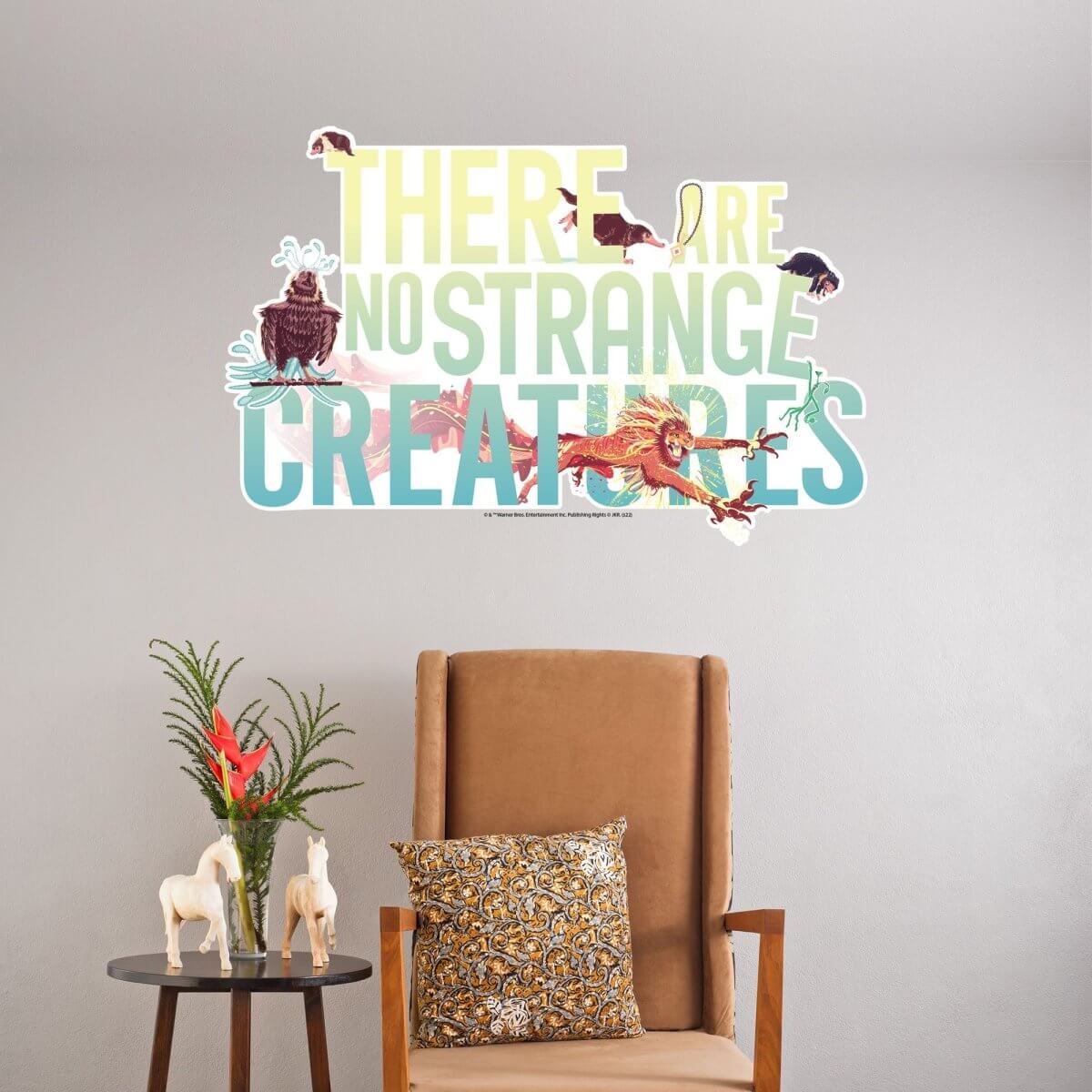 Kismet Decals Fantastic Beasts No Strange Creatures Licensed Wall Sticker - Easy DIY Home & Kids Room Decor Decal Art - Kismet Decals
