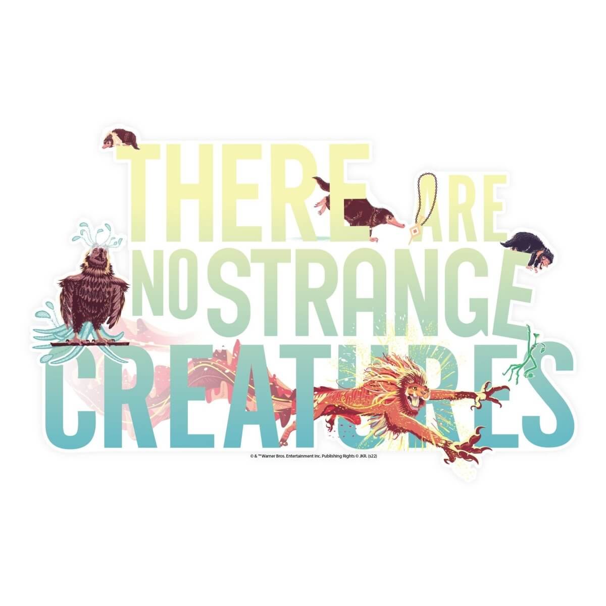 Kismet Decals Fantastic Beasts No Strange Creatures Licensed Wall Sticker - Easy DIY Home & Kids Room Decor Decal Art - Kismet Decals