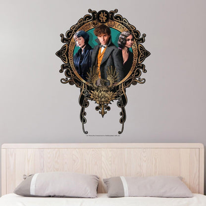Kismet Decals Fantastic Beasts Tina, Newt, Leta Trio Licensed Wall Sticker - Easy DIY Home & Kids Room Decor Decal Art - Kismet Decals