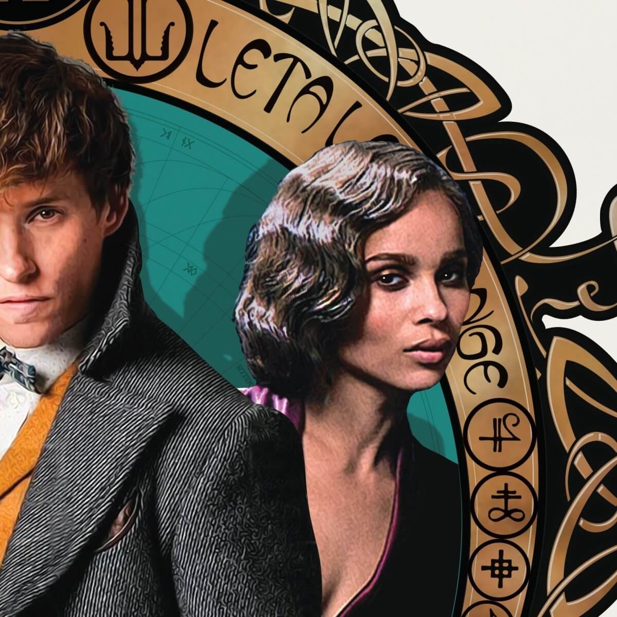 Kismet Decals Fantastic Beasts Tina, Newt, Leta Trio Licensed Wall Sticker - Easy DIY Home & Kids Room Decor Decal Art - Kismet Decals