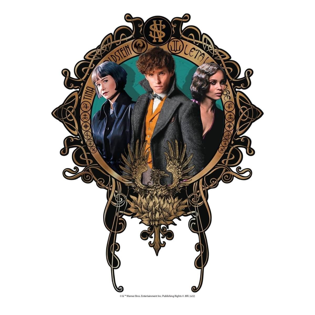 Kismet Decals Fantastic Beasts Tina, Newt, Leta Trio Licensed Wall Sticker - Easy DIY Home & Kids Room Decor Decal Art - Kismet Decals