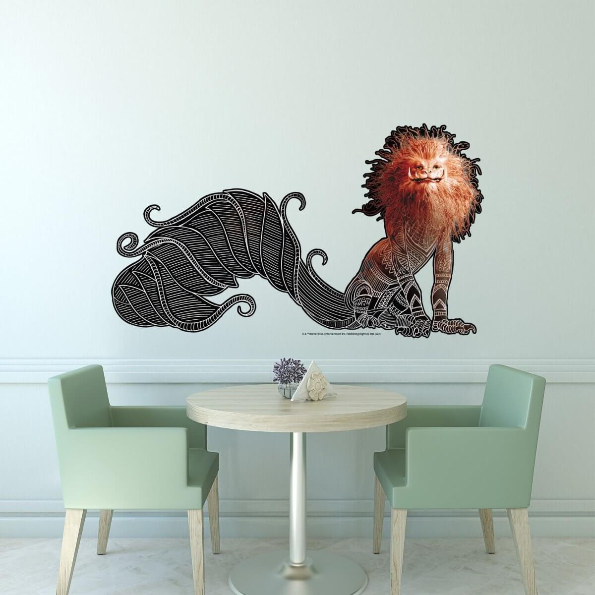 Kismet Decals Fantastic Beasts Zouwu Art Licensed Wall Sticker - Easy DIY Home & Kids Room Decor Wall Decal Art - Kismet Decals