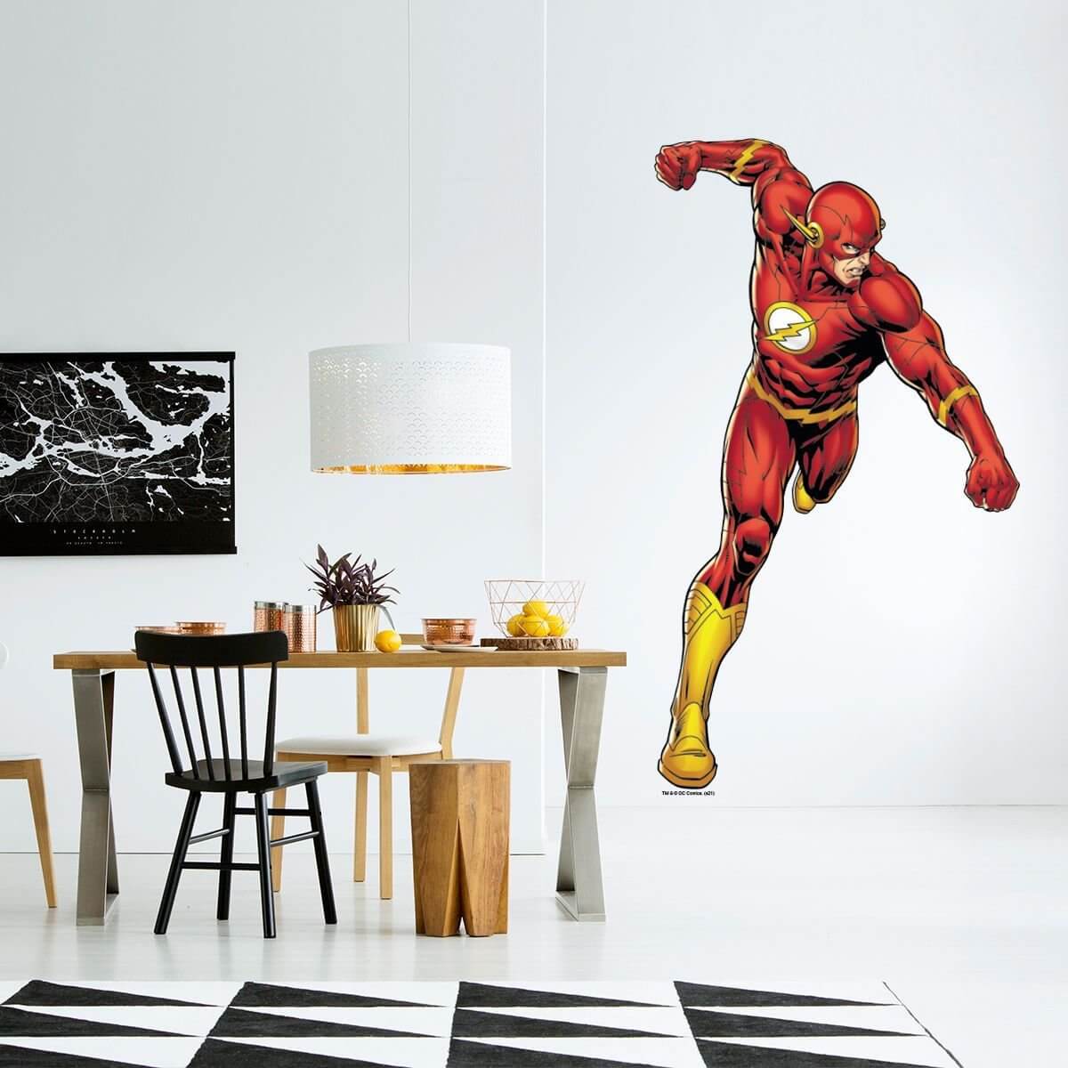 Kismet Decals Flash Charge Attack Licensed Wall Sticker - Easy DIY Justice League Home & Room Decor Wall Art - Kismet Decals
