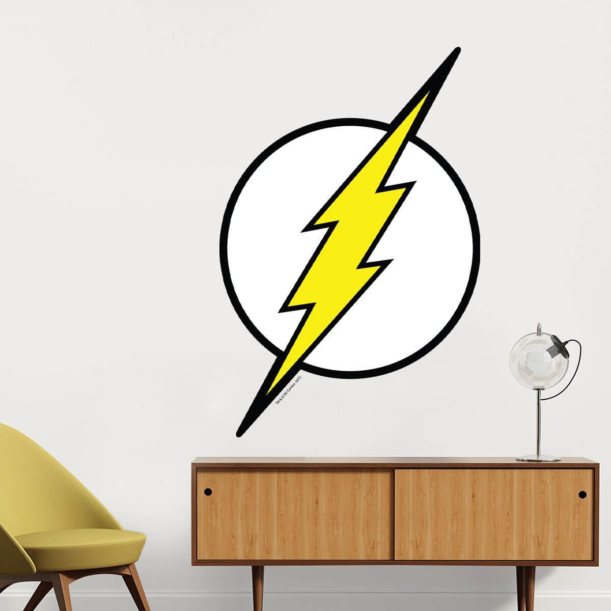 Kismet Decals Flash Logo Licensed Wall Sticker - Easy DIY Justice League Home & Room Decor Wall Art - Kismet Decals