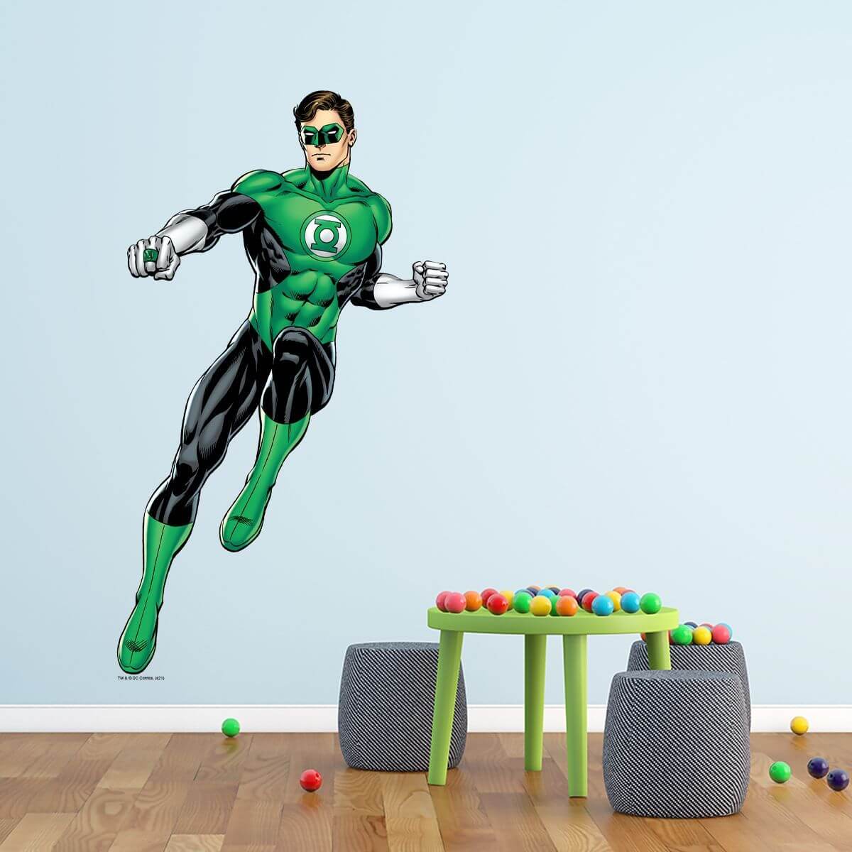 Kismet Decals Green Lantern Combat Licensed Wall Sticker - Easy DIY Justice League Home & Room Decor Wall Art - Kismet Decals