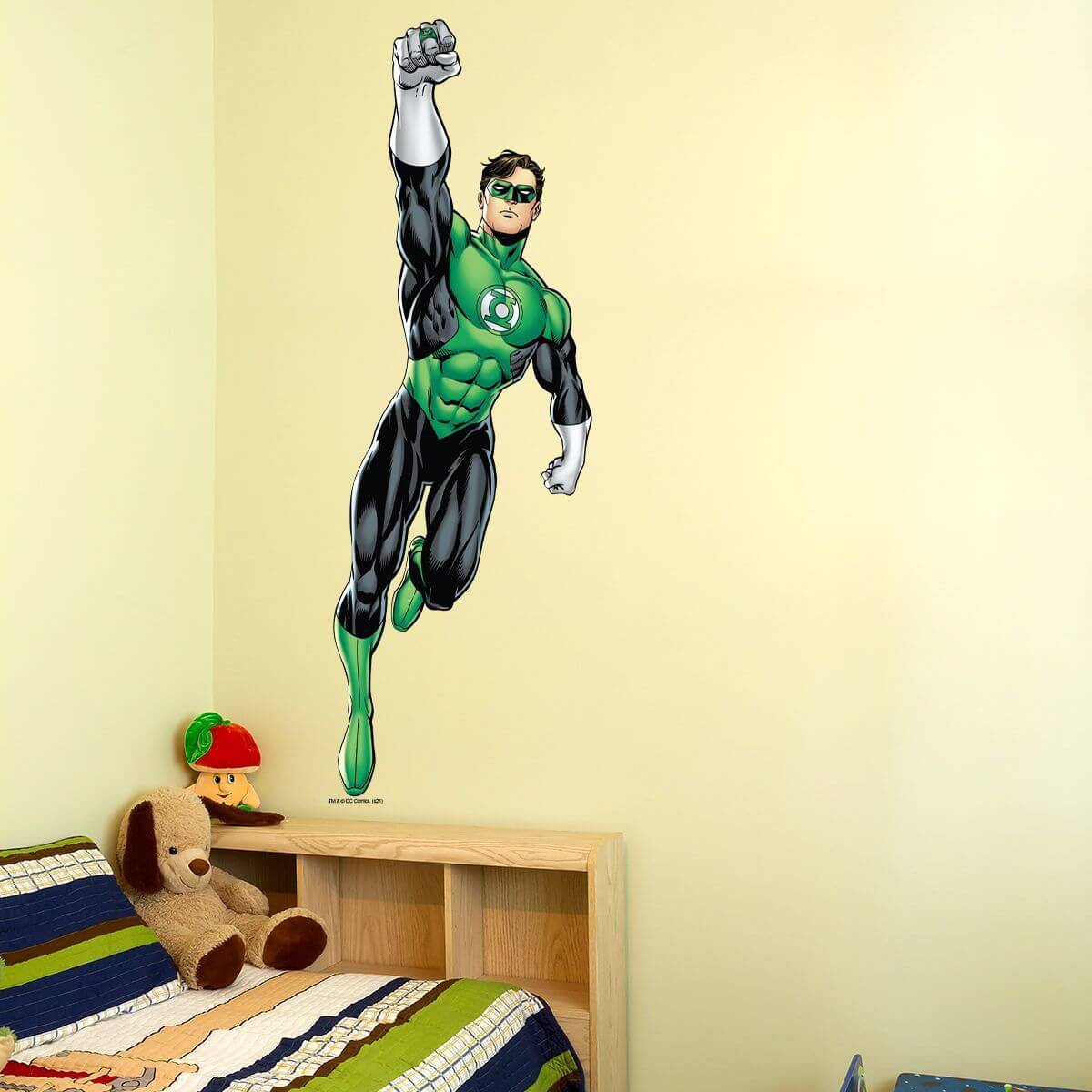 Kismet Decals Green Lantern Flight Licensed Wall Sticker - Easy DIY Justice League Home & Room Decor Wall Art - Kismet Decals