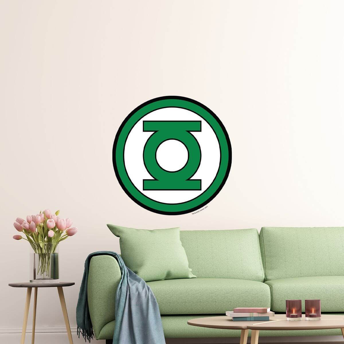 Kismet Decals Green Lantern Logo Licensed Wall Sticker - Easy DIY Justice League Home & Room Decor Wall Art - Kismet Decals