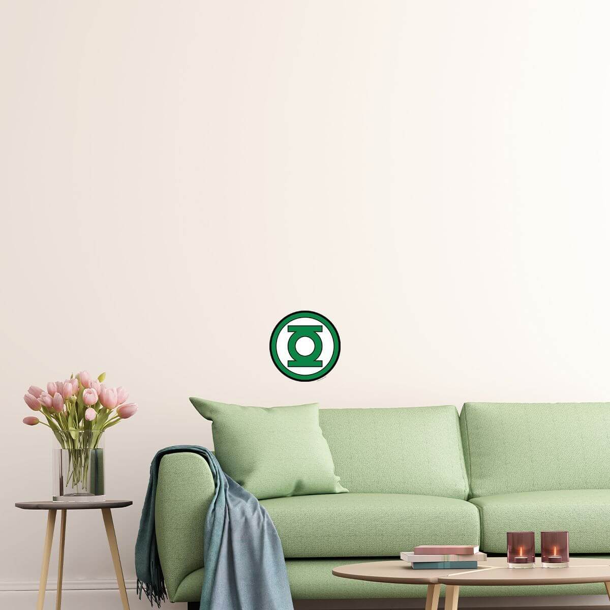 Kismet Decals Green Lantern Logo Licensed Wall Sticker - Easy DIY Justice League Home & Room Decor Wall Art - Kismet Decals