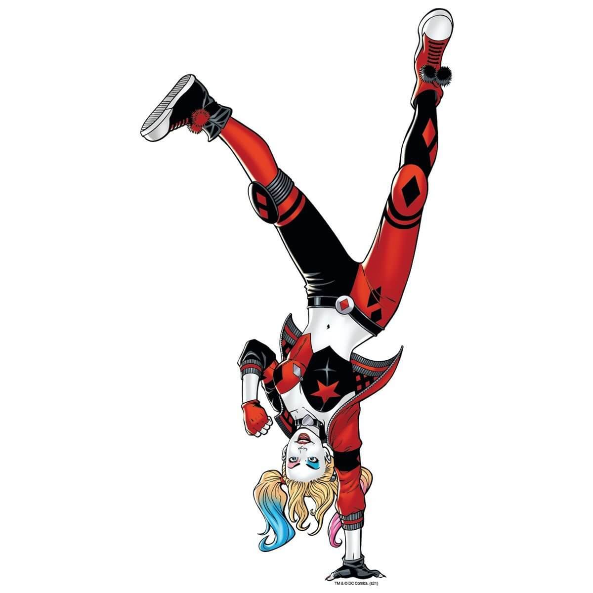 Kismet Decals Harley Quinn Acrobat Licensed Wall Sticker - Easy DIY Justice League Home & Room Decor Wall Art - Kismet Decals