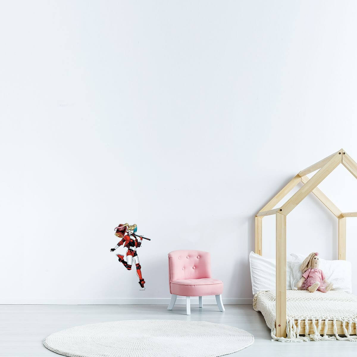 Kismet Decals Harley Quinn Hammer Licensed Wall Sticker - Easy DIY Justice League Home & Room Decor Wall Art - Kismet Decals