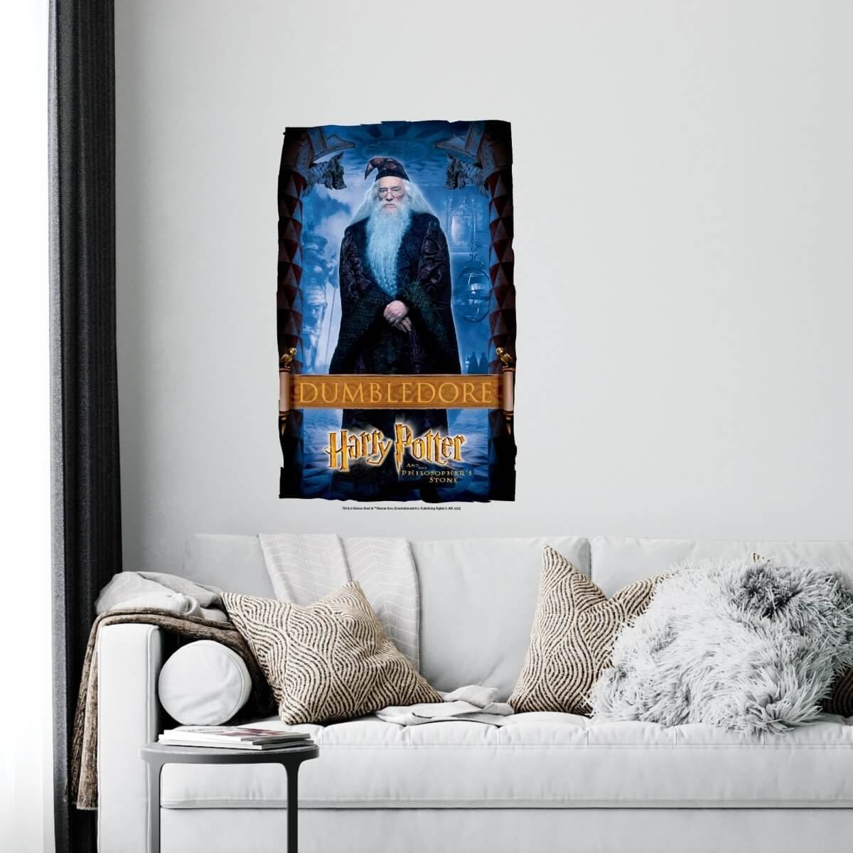 Kismet Decals Harry Potter Dumbledore Poster Licensed Wall Sticker - Easy DIY Home & Kids Room Decor Wall Decal Art - Kismet Decals