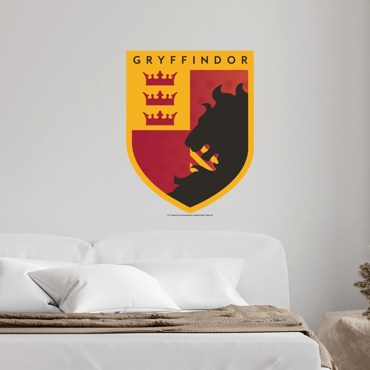 Kismet Decals Harry Potter Gryffindor Badge V2 Licensed Wall Sticker - Easy DIY Home & Kids Room Decor Wall Decal Art - Kismet Decals
