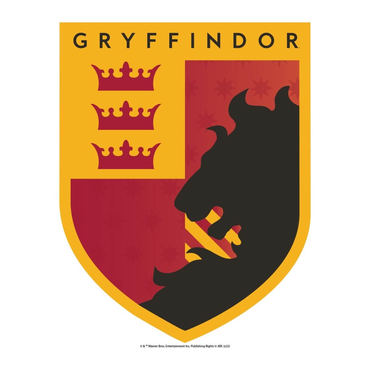 Kismet Decals Harry Potter Gryffindor Badge V2 Licensed Wall Sticker - Easy DIY Home & Kids Room Decor Wall Decal Art - Kismet Decals