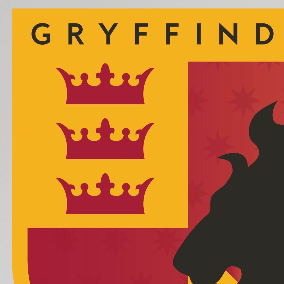 Kismet Decals Harry Potter Gryffindor Badge V2 Licensed Wall Sticker - Easy DIY Home & Kids Room Decor Wall Decal Art - Kismet Decals