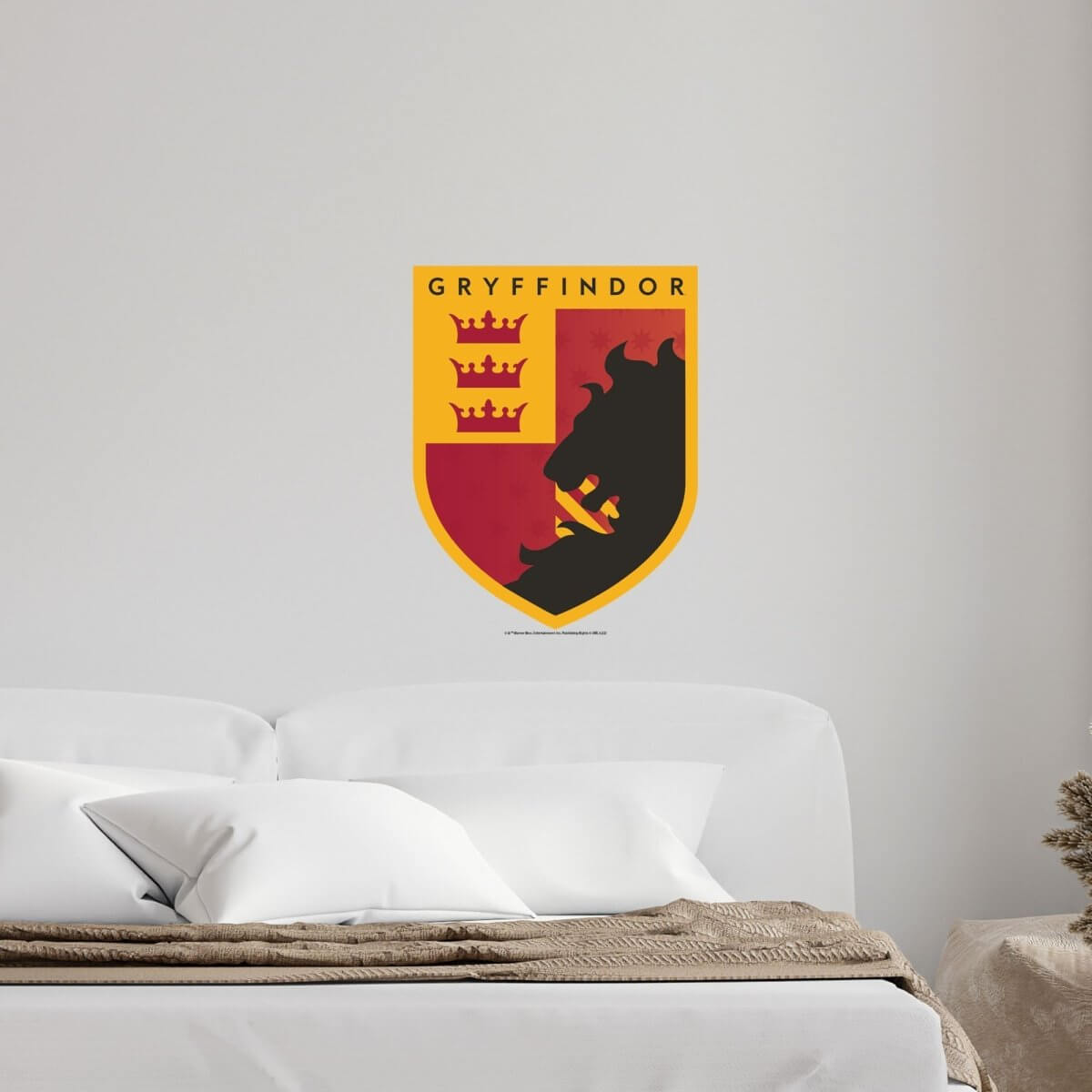 Kismet Decals Harry Potter Gryffindor Badge V2 Licensed Wall Sticker - Easy DIY Home & Kids Room Decor Wall Decal Art - Kismet Decals
