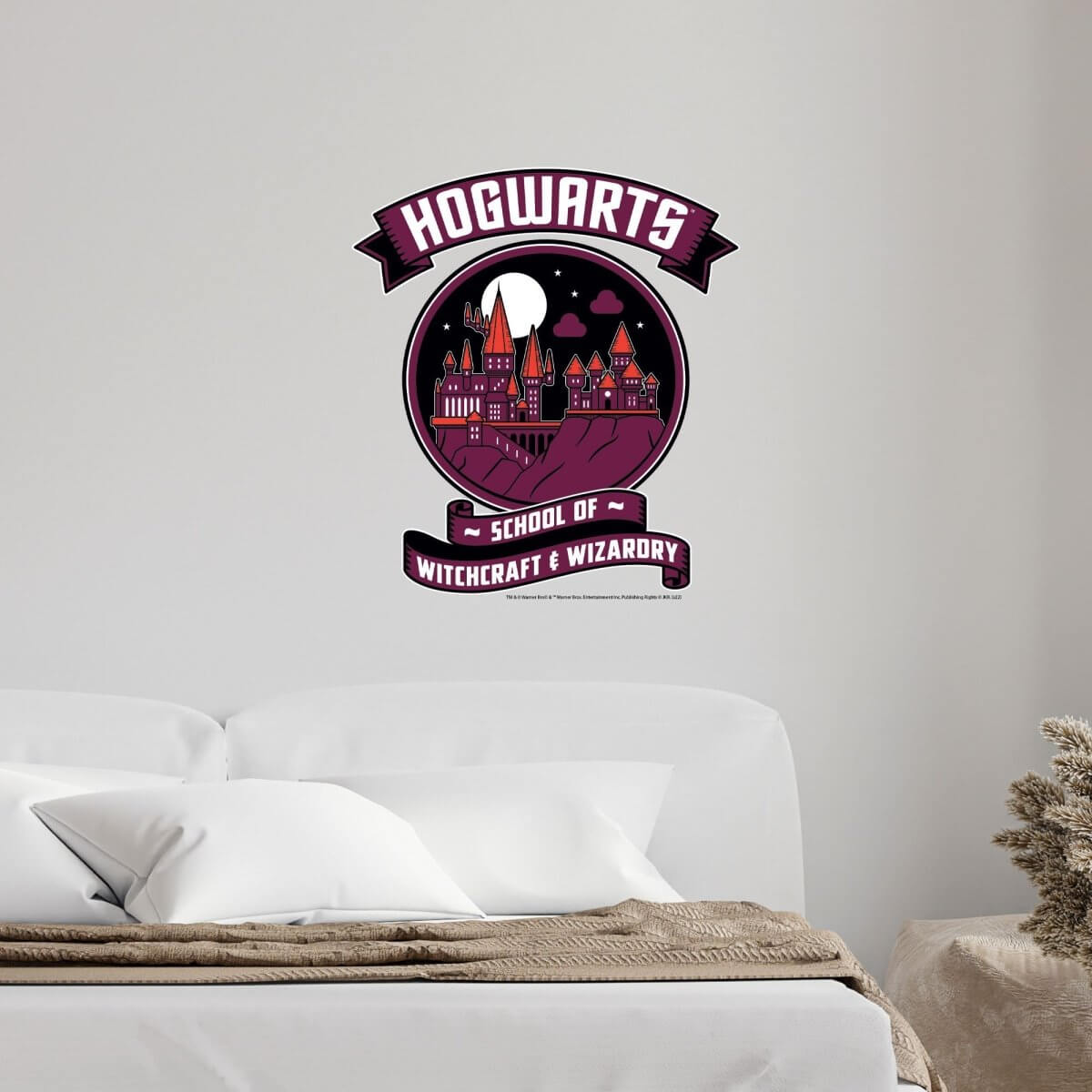 Kismet Decals Harry Potter Hogwarts Badge Licensed Wall Sticker - Easy DIY Home & Kids Room Decor Wall Decal Art - Kismet Decals