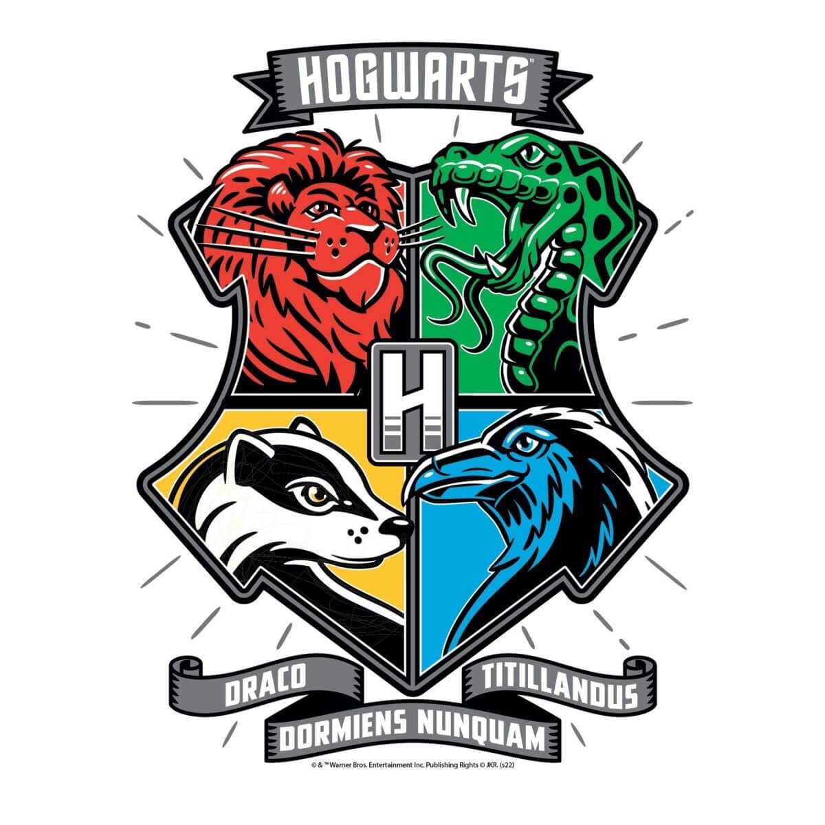 Kismet Decals Harry Potter Hogwarts Crest Licensed Wall Sticker - Easy DIY Home & Kids Room Decor Wall Decal Art - Kismet Decals