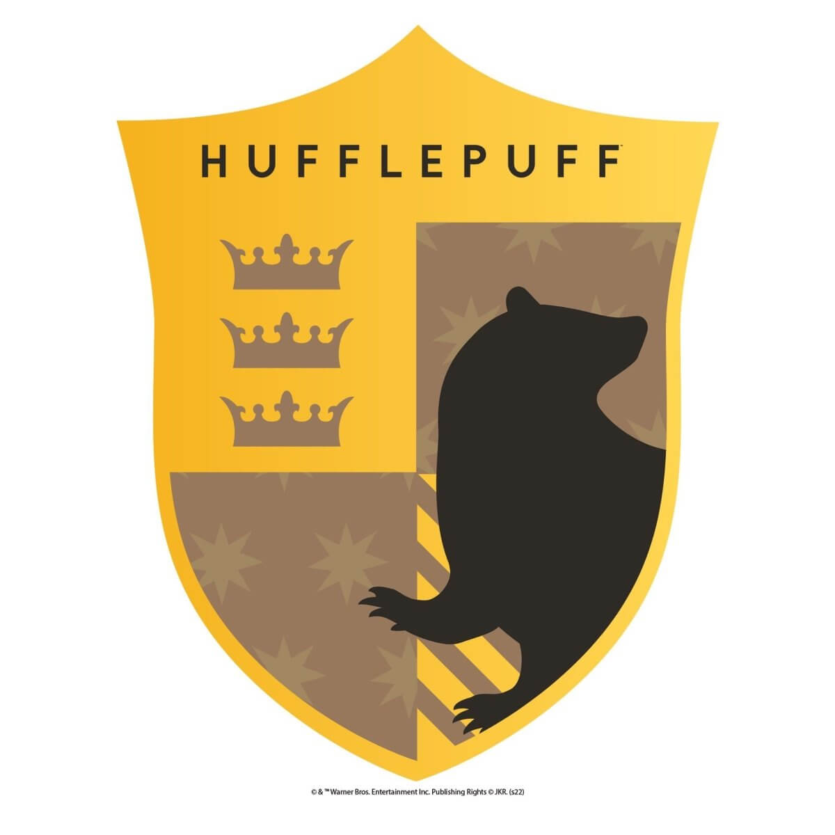 Kismet Decals Harry Potter Hufflepuff Badge V2 Licensed Wall Sticker - Easy DIY Home & Kids Room Decor Wall Decal Art - Kismet Decals
