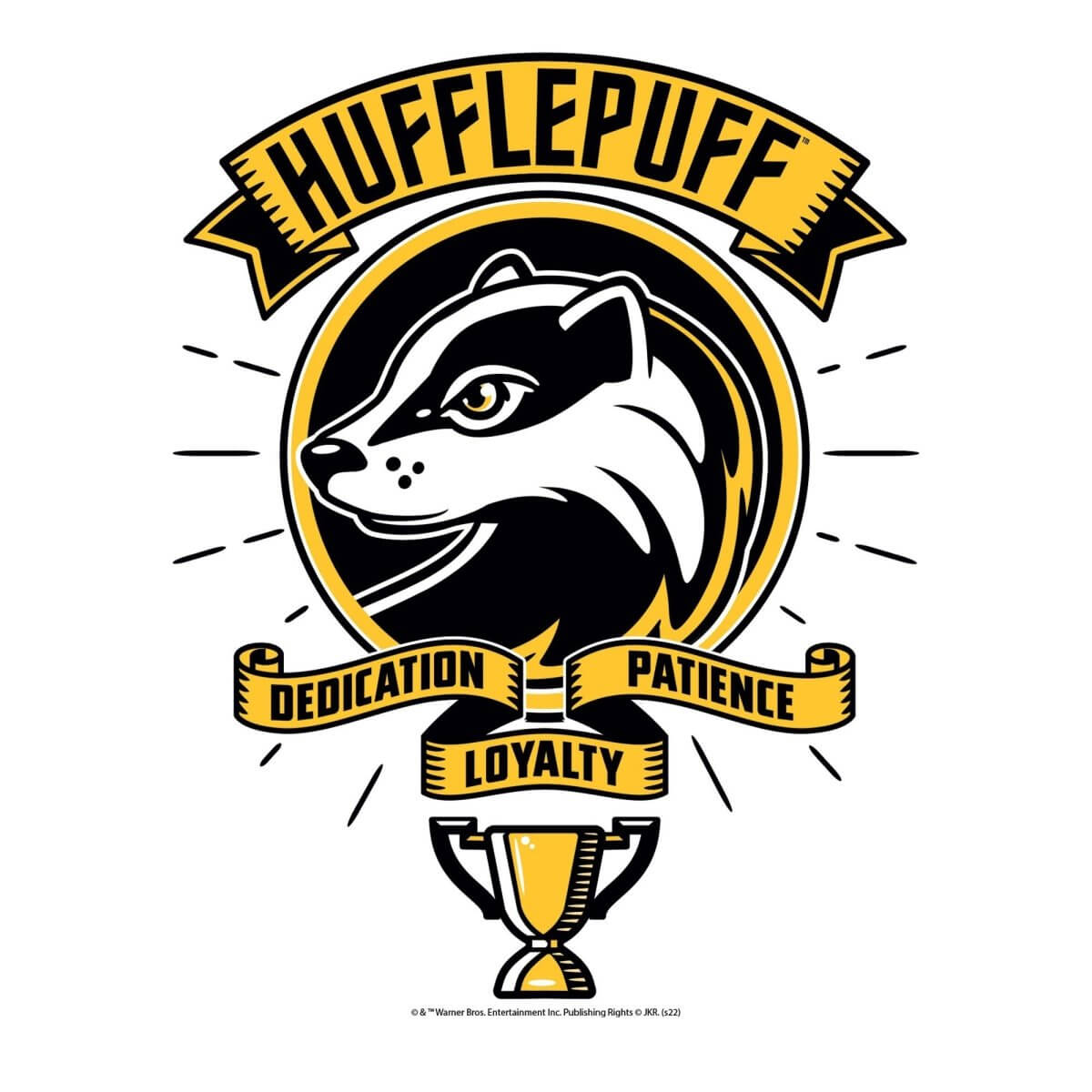 Kismet Decals Harry Potter Hufflepuff Crest Licensed Wall Sticker - Easy DIY Home & Kids Room Decor Wall Decal Art - Kismet Decals