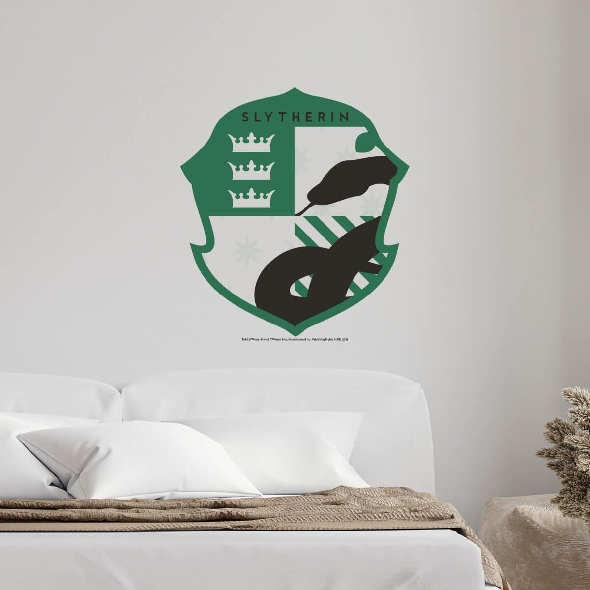 Kismet Decals Harry Potter Slytherin Badge V2 Licensed Wall Sticker - Easy DIY Home & Kids Room Decor Wall Decal Art - Kismet Decals