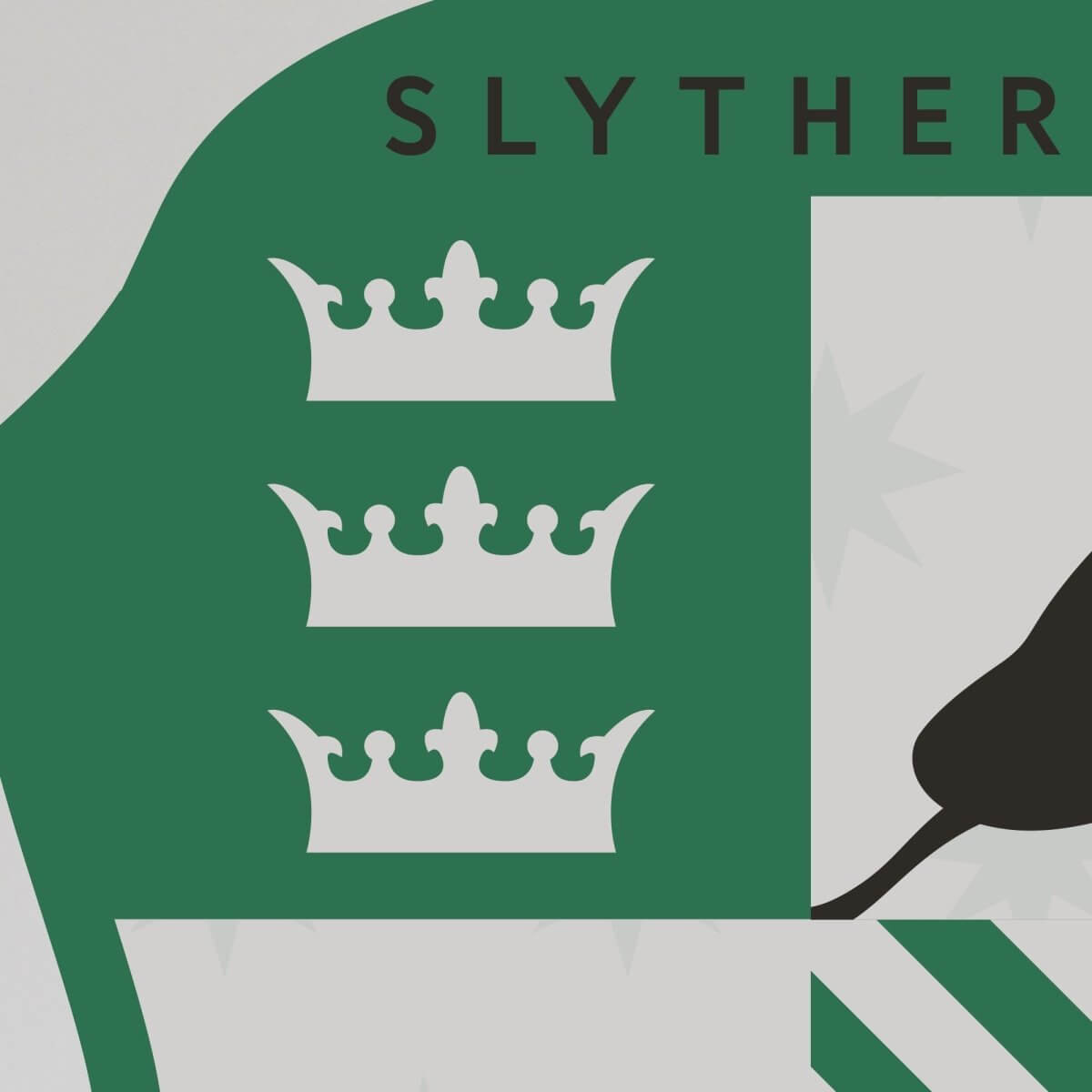 Kismet Decals Harry Potter Slytherin Badge V2 Licensed Wall Sticker - Easy DIY Home & Kids Room Decor Wall Decal Art - Kismet Decals