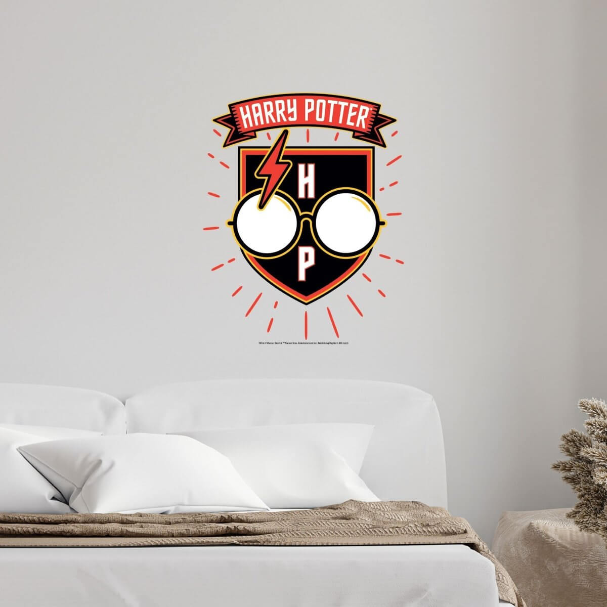 Kismet Decals Harry Potter True Fan Badge Licensed Wall Sticker - Easy DIY Home & Kids Room Decor Wall Decal Art - Kismet Decals