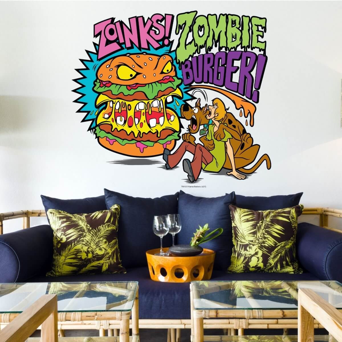 Kismet Decals Home & Room Decor Scooby-Doo and the Zombie Burger Wall decal sticker - officially licensed - latex printed with no solvent odor - Kismet Decals