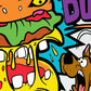 Kismet Decals Home & Room Decor Scooby-Doo and the Zombie Burger Wall decal sticker - officially licensed - latex printed with no solvent odor - Kismet Decals