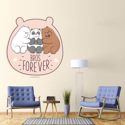 Kismet Decals Home & Room Decor We Bare Bears Bros Forever! Wall decal sticker - officially licensed - latex printed with no solvent odor - Kismet Decals