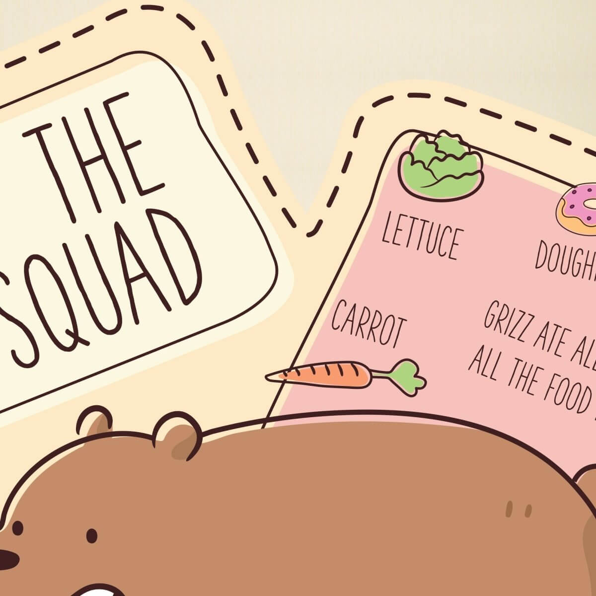 Kismet Decals Home & Room Decor We Bare Bears Day of the Bear Squad Wall decal sticker - officially licensed - latex printed with no solvent odor - Kismet Decals