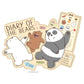 Kismet Decals Home & Room Decor We Bare Bears Diary of the Bears Wall decal sticker - officially licensed - latex printed with no solvent odor - Kismet Decals