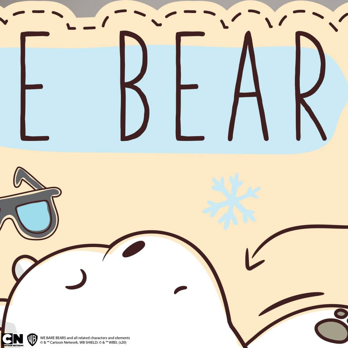 Kismet Decals Home & Room Decor We Bare Bears Get to Know Ice Bear Wall decal sticker - officially licensed - latex printed with no solvent odor - Kismet Decals